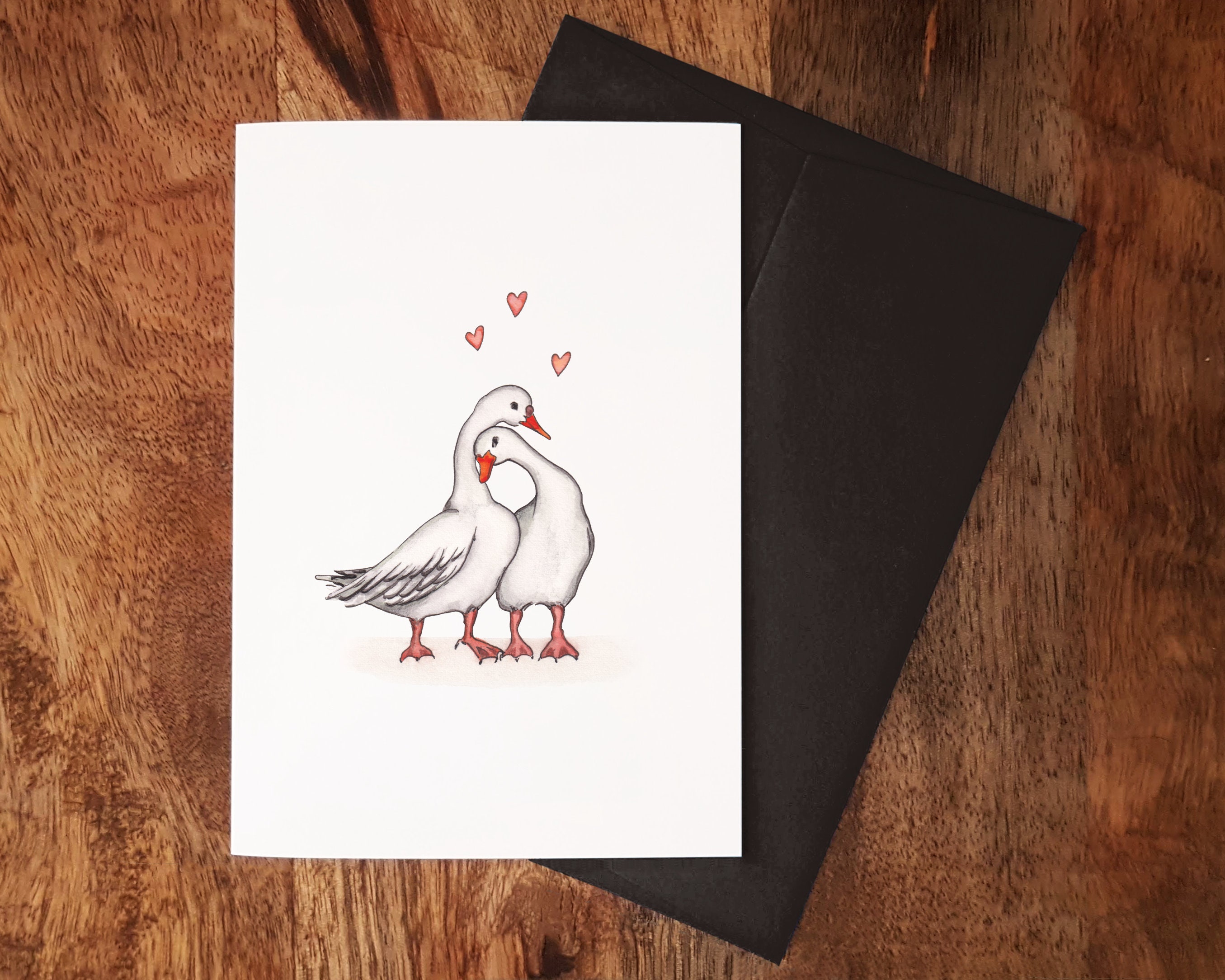 Ducks in Love Card Romantic Card Valentines Card Duck - Etsy
