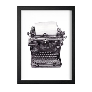 Schreibmaschine Druck (Metallic oder Giclee), ungerahmt - Aquarellmalerei von Renata Dilyte