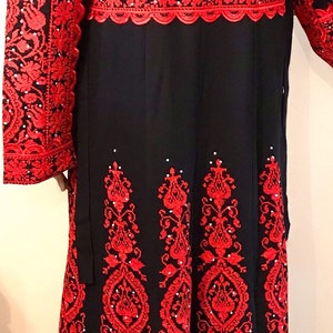 2 Piece Black Dress/ Abaya/ Kaftan/ Thobe and Matching Belt - Etsy