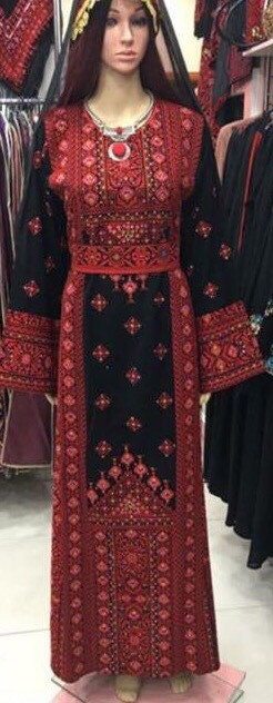 Black Dress Kaftan / Tobe / Thobe / Thob With Bautiful Red | Etsy