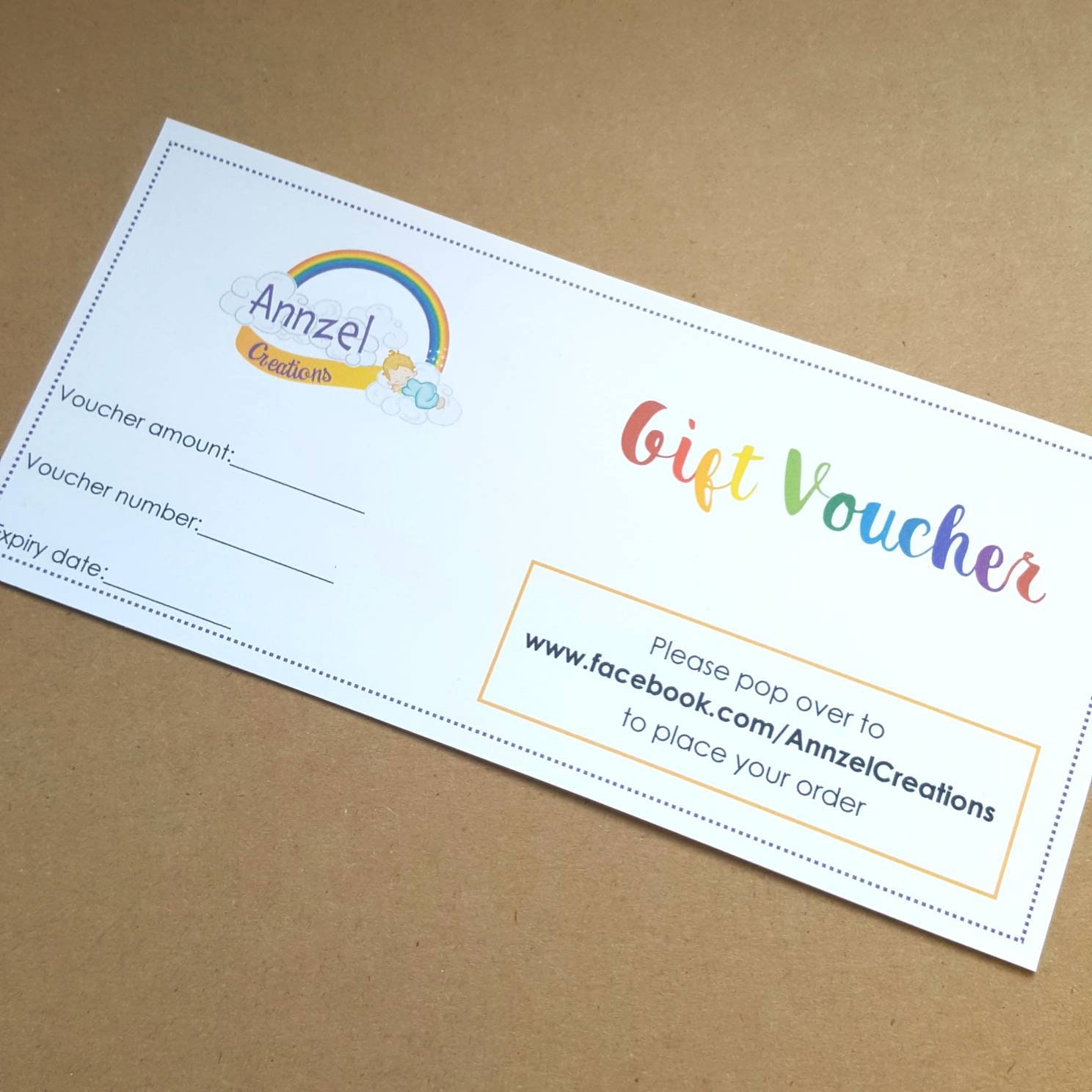 Personalised Gift Vouchers Etsy