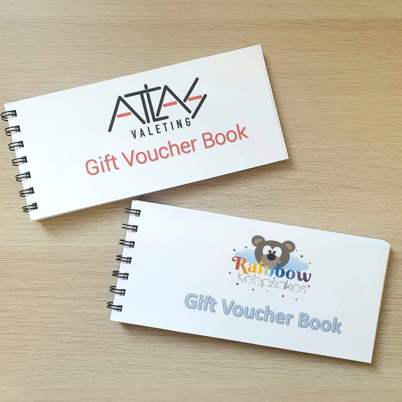 Business Gift Voucher Book Etsy