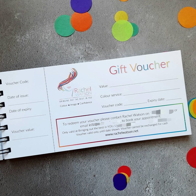 Business Gift Voucher Book Etsy