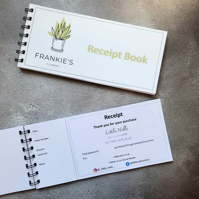Business Receipt Book Customer Receipts Craft Fair Market | Etsy UK