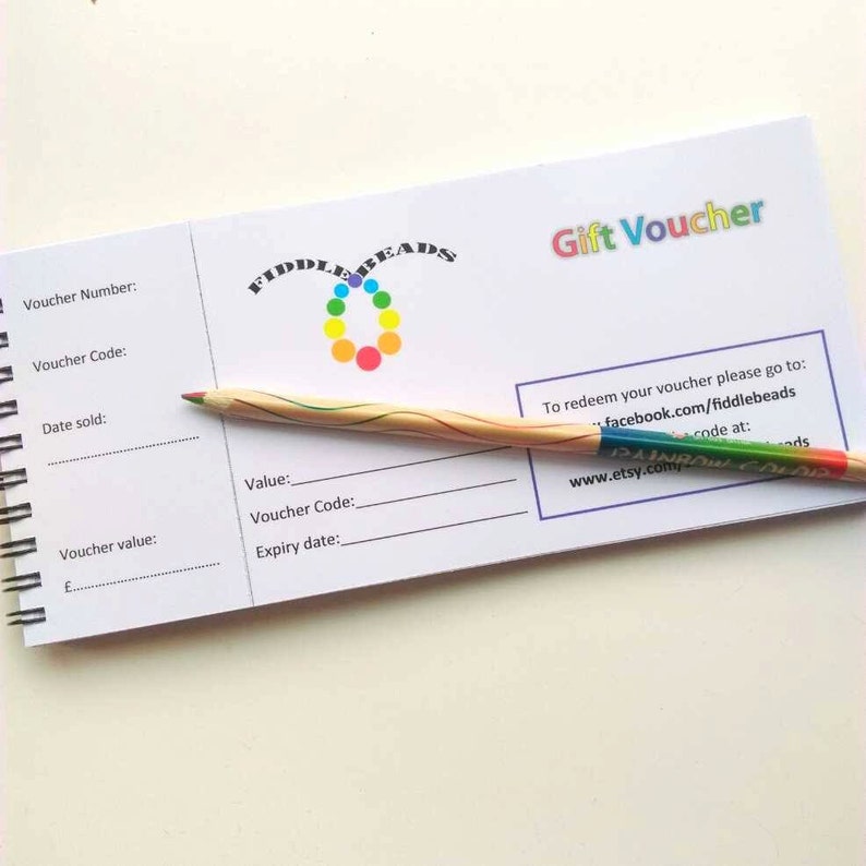 Business Gift Voucher Book Etsy