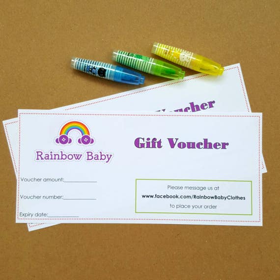 Personalised Gift Vouchers Etsy