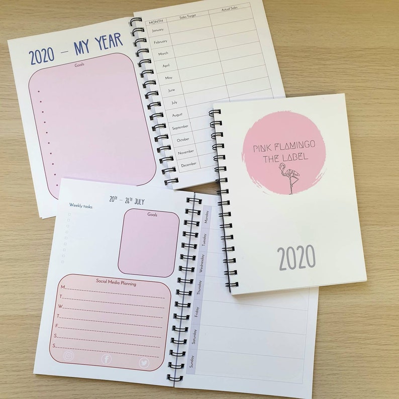 Personalised Business Planner Diary A5. Perfect for small Etsy