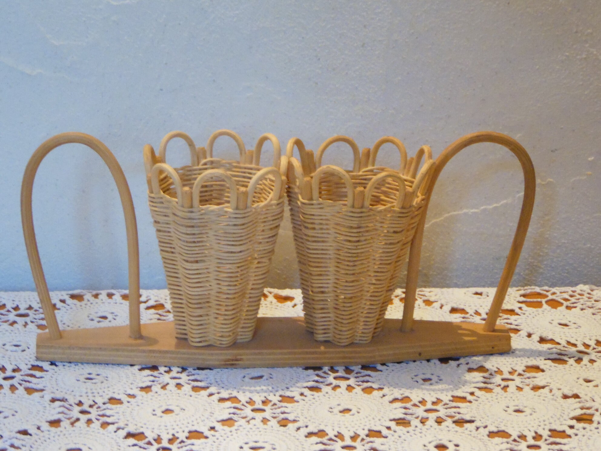 Porte Crayons, Pots A Crayons en Osier Naturel, Cache Pot Mini Succulentes, Deco Bureau, Boheme, Slo