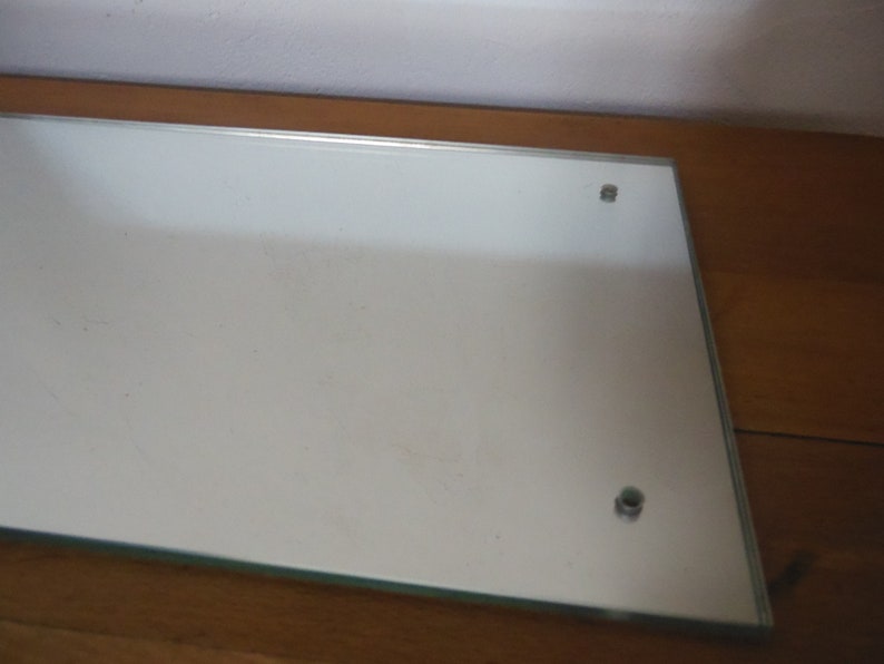 Miroir rectangulaire a fixer , vintage 70's, miroir barbier, miroir salle de bain vintage, miroir simple, deco industrielle, deco slow life image 5