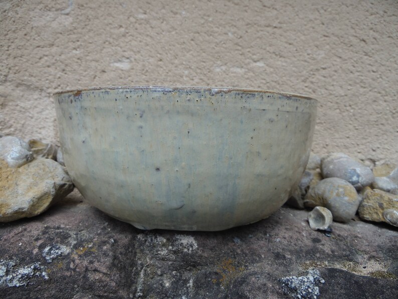stoneware glazed beige planter pot decor France, Old pottery vintage deco vintage kinfolk nature