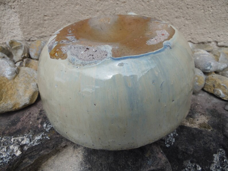 stoneware glazed beige planter pot decor France, Old pottery vintage deco vintage kinfolk nature