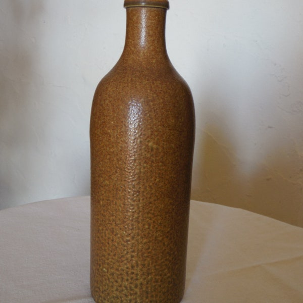 Bouteille ou grand flacon en gres ,couleur brune , vase rustique,  deco rustique, hygge, lagom, vintage 80's, bouteille de seconde main