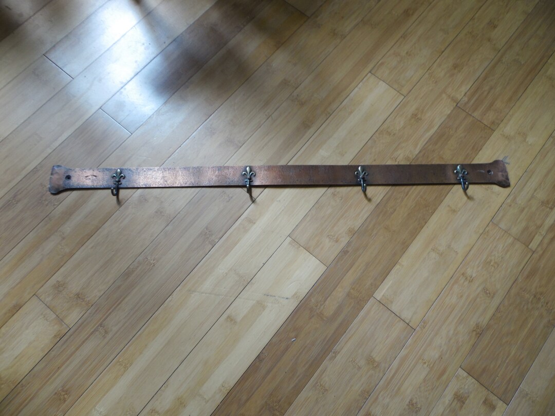 Kitchen Tea Towel Bar Large Model Copper Stamped Pierre Etsy