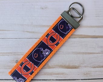 Chicago bears keyfob, chicago bears lanyard, football, football lanyard, football keychain, Chicago keychain, bears keyfob,