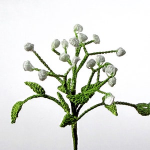 Crochet Flower PATTERN LEFT Handed PDF Tutorial, Realistic Crochet Babys Breath for Bouquets, Brooches & Boutonnieres. English Language Only