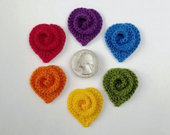 Irish Crochet Spiral Heart Applique, Handmade by FoxStitch
