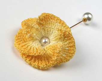 Crochet Flower PATTERN PDF, Hibiscus Photo Tutorial for Brooches and Appliques. English Language ONLY!