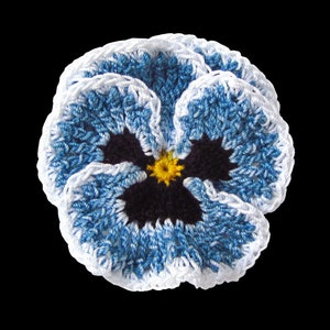 Irish Crochet Pansy PATTERN, Crochet Flower Bouquet, PDF Photo Tutorial. Skill Level: Experienced, English Language ONLY image 6