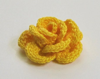 Crochet Rose PATTERN PDF, Irish Crochet Flower Applique, Wedding Boutonniere. English Language ONLY.