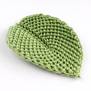 Peut inclure: Un chapeau crochet&eacute; vert avec un design textur&eacute;.