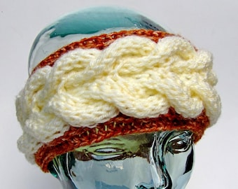 Crochet Headband Earwarmers PATTERN Braided Cable PDF Photo Tutorial Warm & Stretchy Textured Ear Warmers. English Language ONLY.