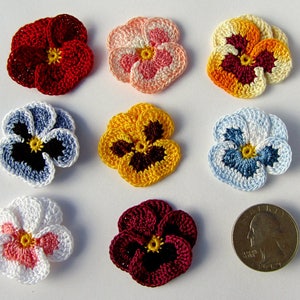 Irish Crochet Flower PATTERN PDF, Realistic Pansy Tutorial for Bouquet, Applique or Brooch. Skill Level: Experienced, English Language ONLY image 6
