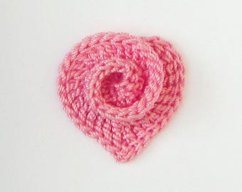 Crochet Heart PATTERN, Irish Crochet Spiral Heart Tutorial for Applique, Brooch or Gift Topper. Right & Left Handed, English Language ONLY
