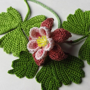 Crochet Columbine PATTERN Instant Download PDF Photo Tutorial Realistic Irish Crochet Flower Embellishment Applique. English Language ONLY