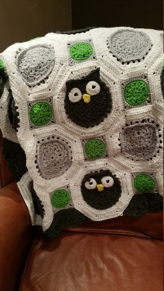 Owl Baby Blanket / Owl Blanket / Lap Afghan / Baby Afghan / Gender Neutral Baby Blanket / Owl Afghan / Crib Blanket / Crib Afghan / Afghan