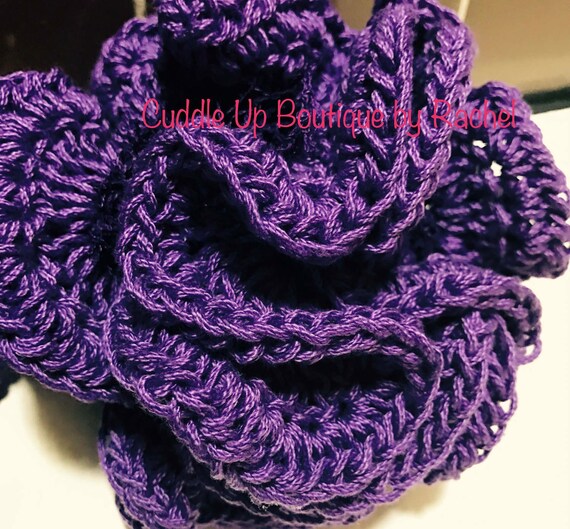 Exfoliating Bath Pouf, Cotton Shower Loufah, Crocheted Bath Pouf, Gift for Mom, Bridal Shower, Engagement or Housewarming Gift, Gift for Dad