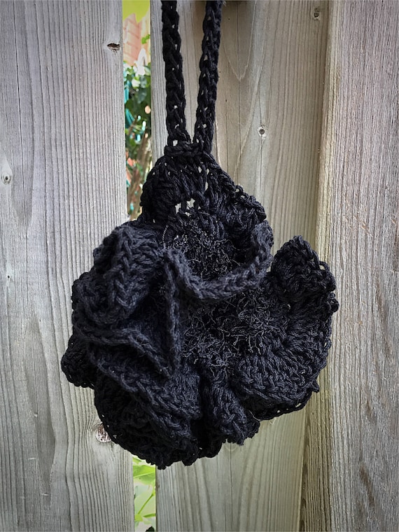Exfoliating Bath Pouf, Cotton Shower Loufah, Crocheted Bath Pouf, Gift for Mom, Bridal Shower, Engagement or Housewarming Gift, Gift for Dad