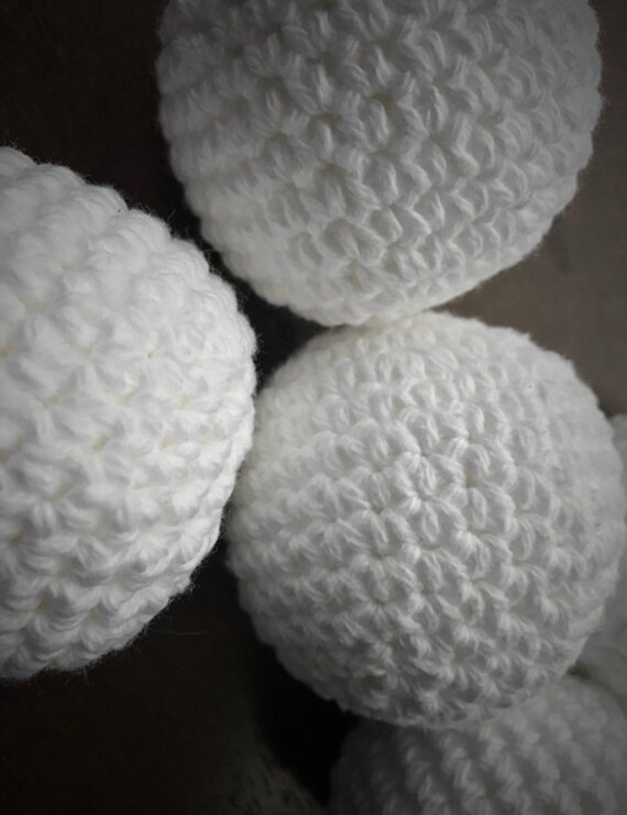 Essential Oil Scented Dryer Balls, Eco Friendly Crocheted Cotton Ball, Vegan Cottton Dryer Balls, Natural Laundry