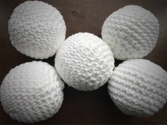 Dryer Balls Scented with Pure Essential Oils, 5 Dryer Ball, Naturally Soften, Crocheted Cotton Ball, No Artificial Filler
