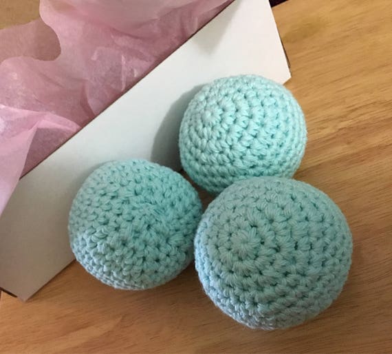Essential Oil Scented Dryer Balls, Eco Friendly Crocheted Cotton Ball, Vegan Cottton Dryer Balls, Natural Laundry