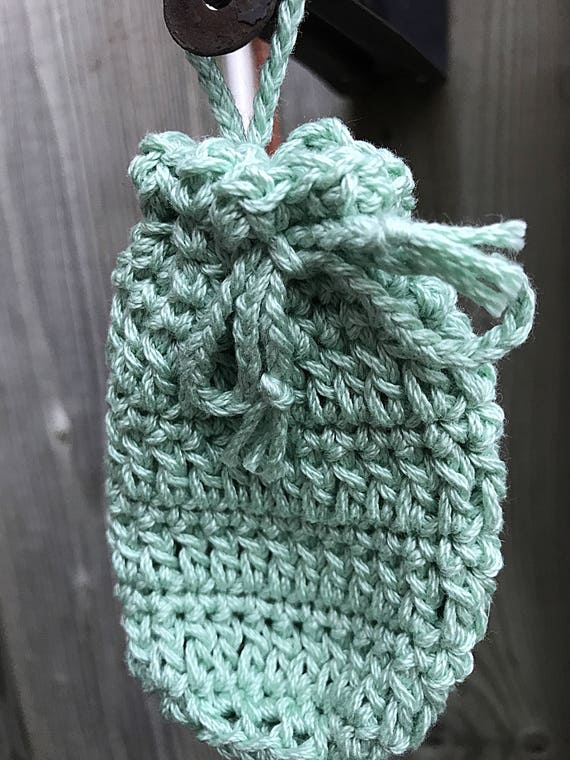 Soap Saver, Cotton Bag, Hanging Soap Sack, Crocheted Soap Saver, Cotton Crocheted Washcloth, Bridal Shower, Engagement Gift, Housewarming
