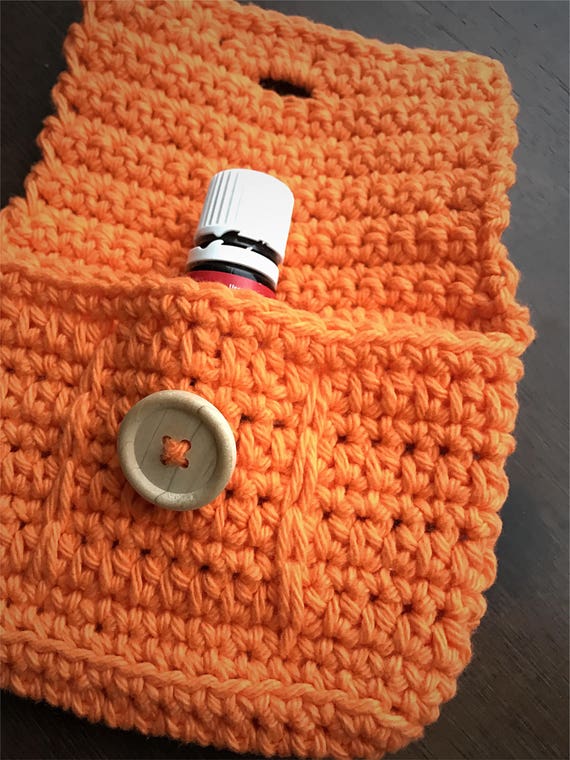 Essential Oil Case, Cotton Essential Oil Bag, Essential Oil Travel Case, Essential Oil Holder, Crocheted Oil Case, Crocheted Travel Bag