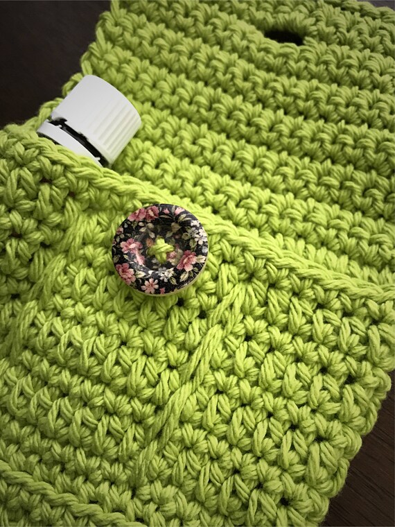 Essential Oil Case, Cotton Essential Oil Bag, Cosmetic Travel Case, Essential Oil Holder, Crocheted Cosmetic Case, Crocheted Travel Bag