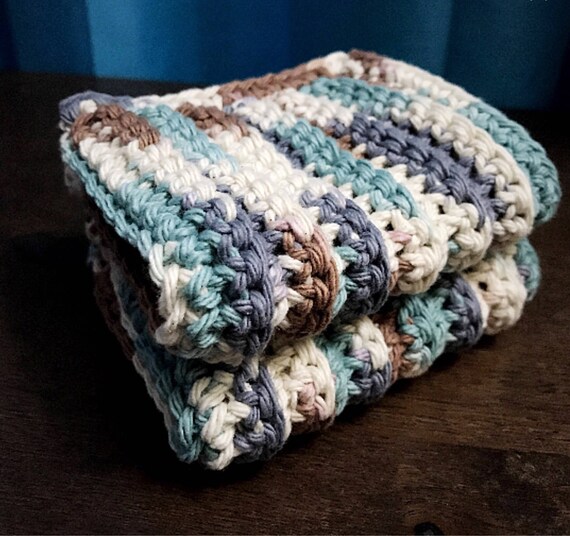 Cotton Bathroom Washcloths, Crocheted Dishcloths, Face Cloths, Body Washcloth, Multipurpose Cloths, Household Cloths, Natural Cleaning