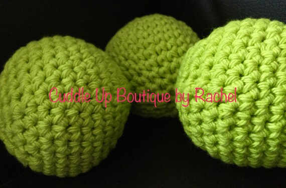 Dryer Balls, Essential Oils Scented, Set of 3, Naturally Soften, Crocheted Cotton Balls, Chemical Free Laundry, Less Wrinkle, Less Static