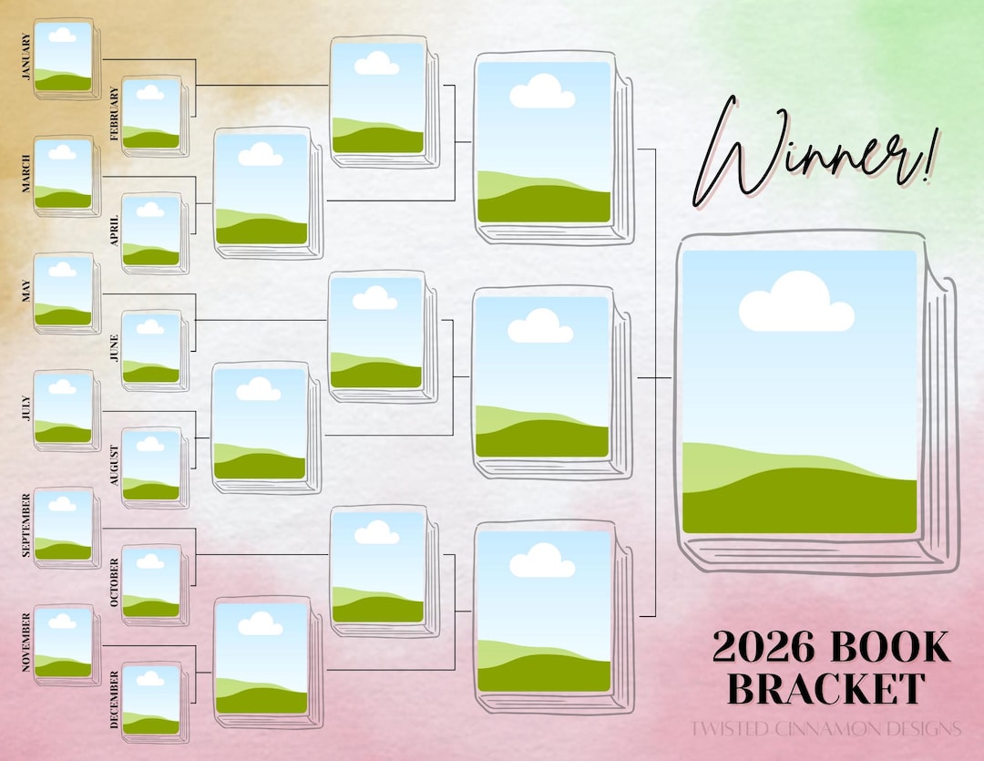 2026 Book Bracket, Year - Canva Template - Etsy
