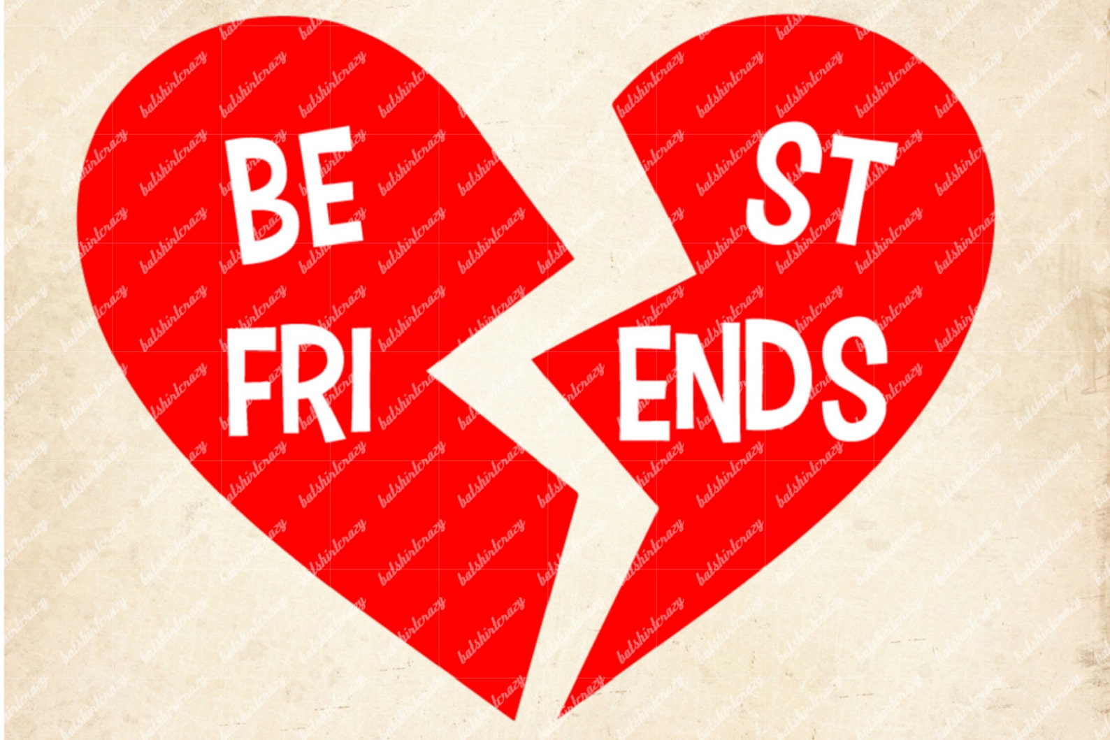 Best Friends Broken Heart SVG File Shirt Design for Baby & Etsy UK
