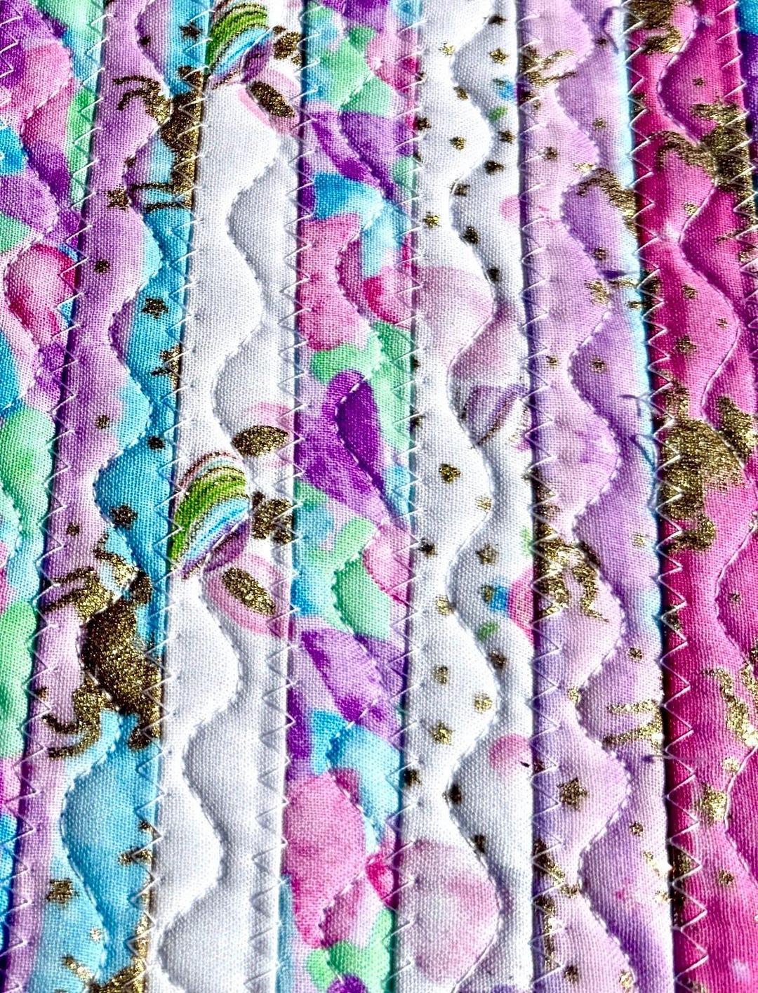Whimsical Jelly Roll Rug Set: Rainbow Unicorn Half-circle & Oval Rugs ...