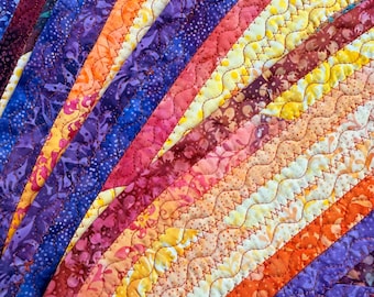 ¡Guau! Cinco divertidos y preciosos manteles individuales batik con colores del atardecer. Diseño en rollo. ¡Envío gratis!