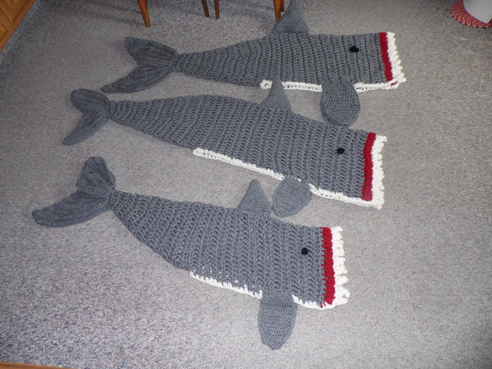 Handmade Crochet Shark Blanket Etsy