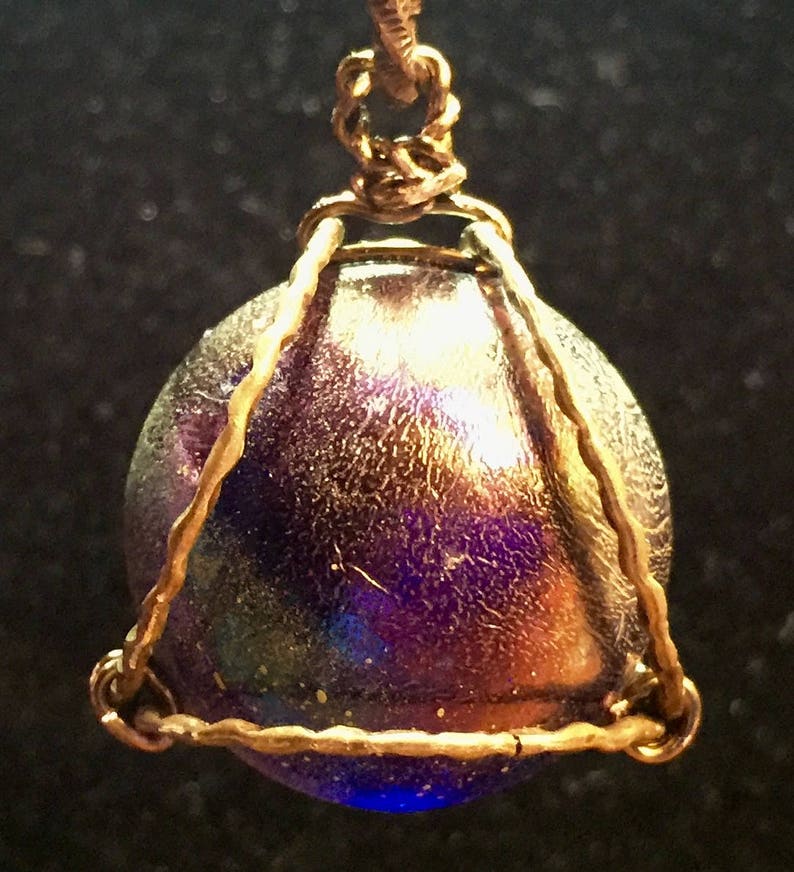 Recycled Glass Ball Necklaces Etsy