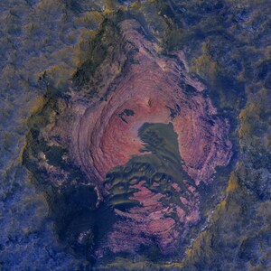 Mars, Colorful Bedrock Layers, Satellite Map, Satellite Image
