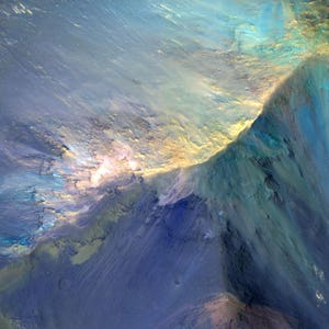 Mars, The Hills are Colorful in Juventae Chasma, Satellite Map, Satellite Image