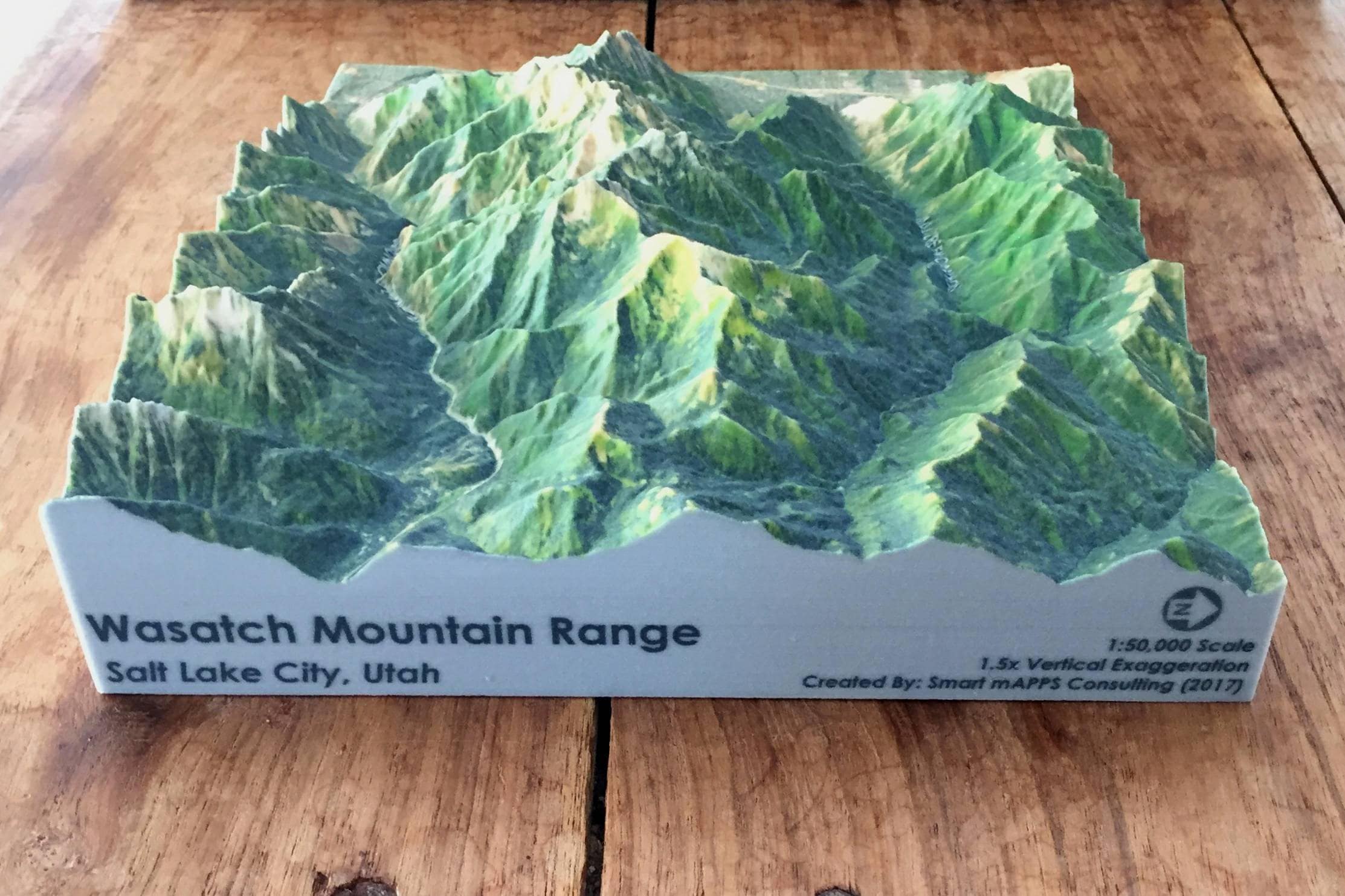 topographical map wasatch mountains