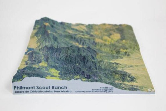 Philmont Scout Ranch Map Philmont Scout Ranch 3D Printed Relief Map | Etsy Uk
