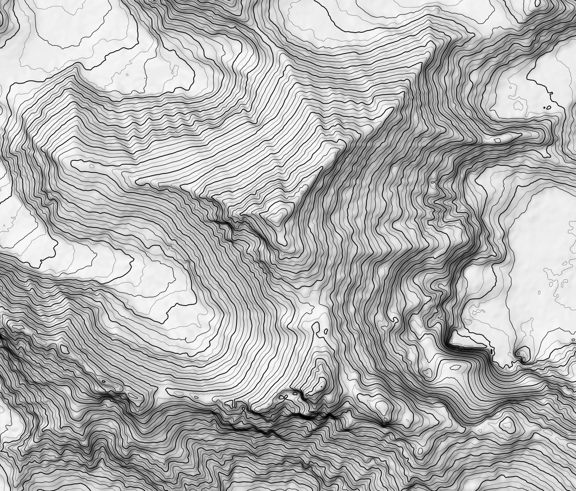 Mount Everest Grayscale Topographic Map Mt Everest Grayscale Topo Map Il Fullxfull.1487608063 Hqck
